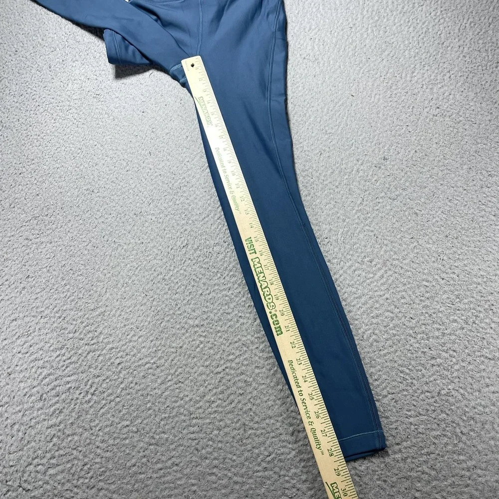 Lululemon Leggings Womens 4 Blue High Rise Ankle Running Yoga Athletic Stretch